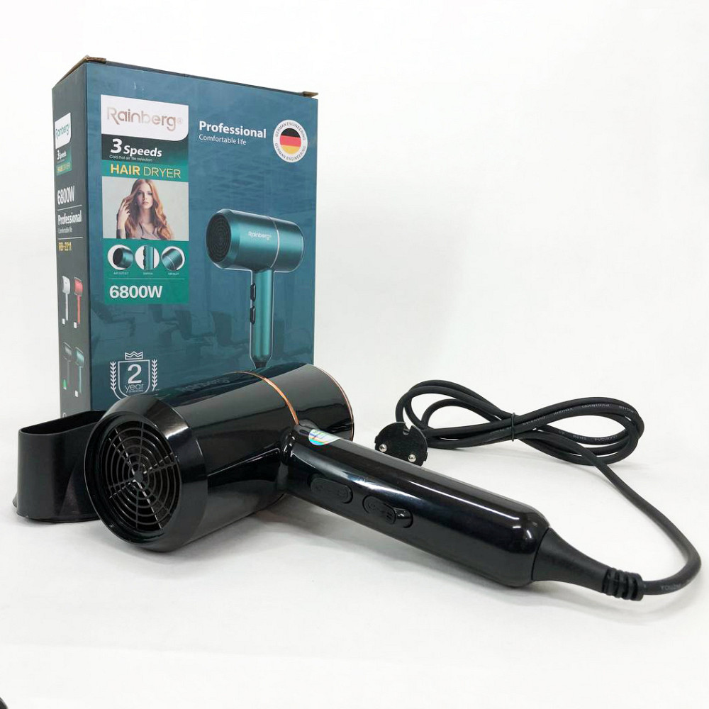 Фен для укладки волос салонный Rainberg RB-2211, Фен для укладки прически Фены сушки волос QS-54 Львов - изображение 13