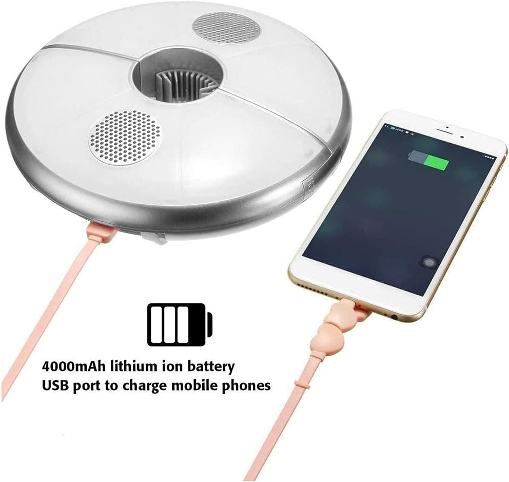 Світлодіодний ліхтар для парасольки Adyic (RGB): Bluetooth-динамік, портативний акумулятор для патіо та кемпінгу Київ - фото 7