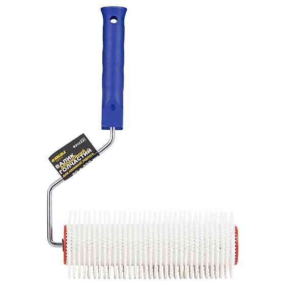 Валик игольчатый аэрационный для наливного пола 80×200мм с ручкой белая иголка SIGMA (8313221) Киев