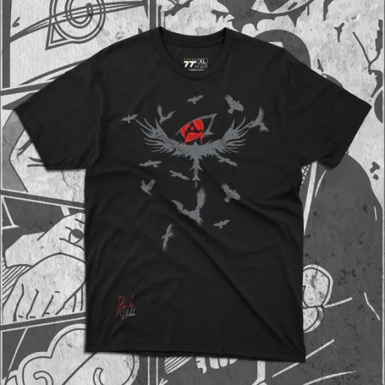 Футболка мужская с принтом Наруто Ворони Ітачі Размер 48 Anime0174 Днепр