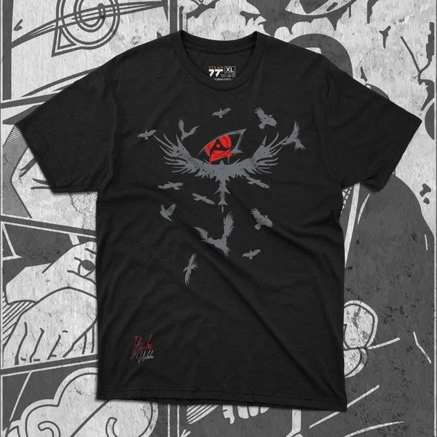 Футболка мужская с принтом Наруто Ворони Ітачі Размер 48 Anime0174 Днепр - изображение 1