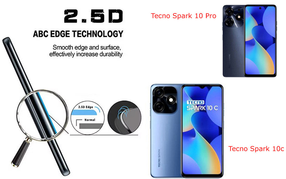 Захисне скло ArmorGlass для Tecno Spark 10 Pro (KI7), Spark 10c – стійке до подряпин та ударів Київ - фото 2