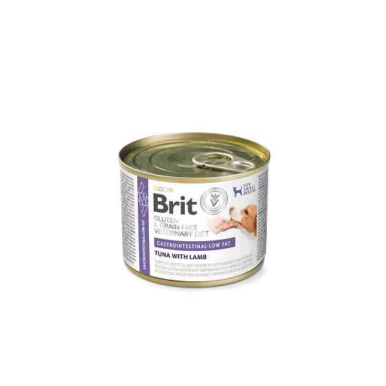 Корм вологий Brit VetDiet Gastrointestinal-Low Fat для собак при проблемах з травленням з обмеженим вмістом жиру з тунцем і Київ