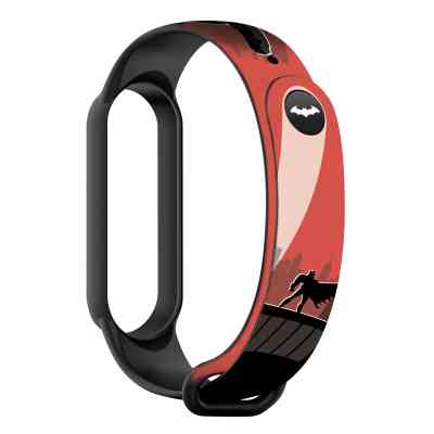 Ремінець до фітнес браслета Armorstandart Superhero для Xiaomi Mi Band 7/6/5 Bat siluet Black (ARM59264) Вінниця