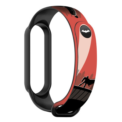 Ремінець до фітнес браслета Armorstandart Superhero для Xiaomi Mi Band 7/6/5 Bat siluet Black (ARM59264) Вінниця - фото 1