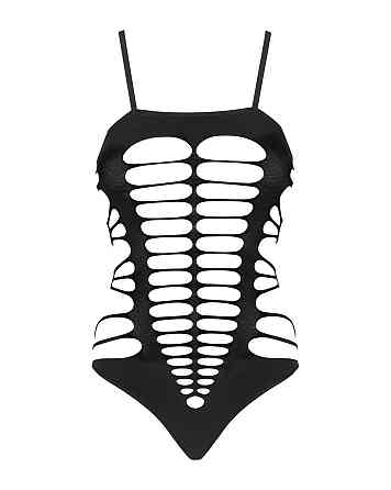 Бодистокинг с поперечными вырезами Obsessive B122 teddy S/M/L, черный Sex Aura Киев