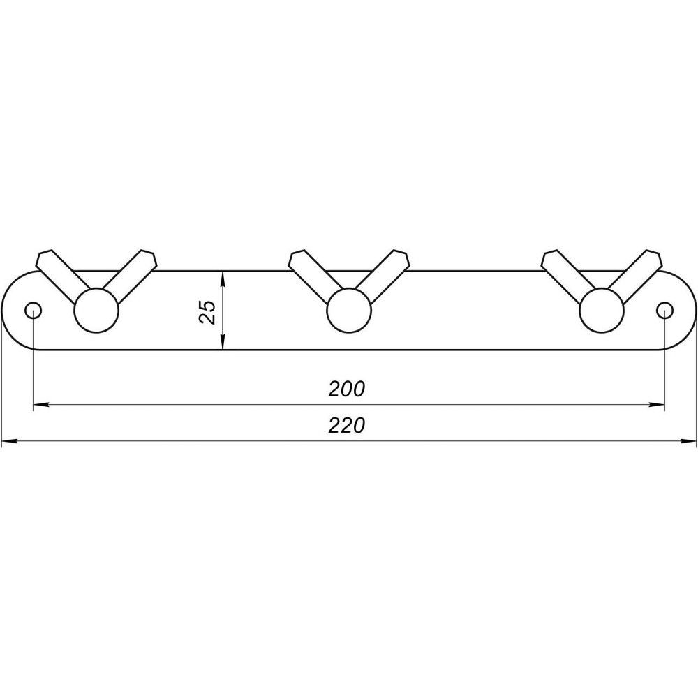 Планка с крючками Globus Lux BS8435-3 черная матовая SUS304 (000021197) Киев - изображение 3