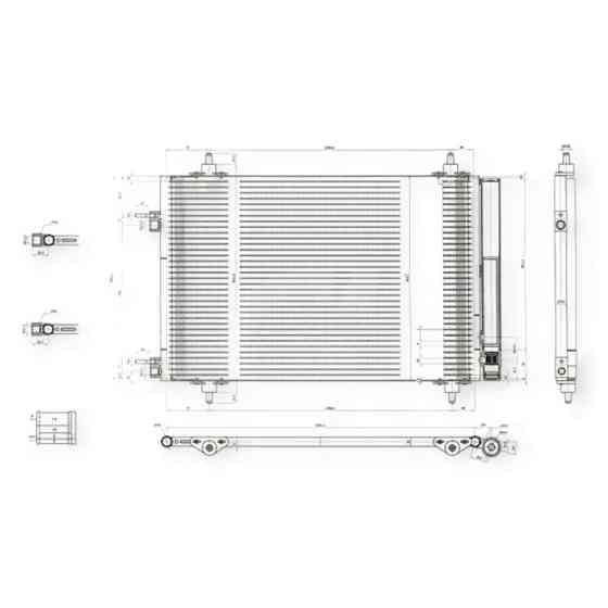 Радиатор Citroen Berlingo, Peugeot Partner 1.6i (08-18) кондиционера Мукачево