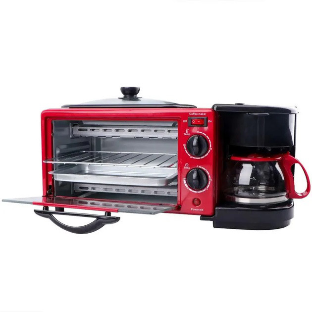 Електрична піч для приготування їжі Rainberg, Духова шафа електрична, Багатофункціональна духовка 3 в 1 QB-94 Івано-Франківськ - фото 4