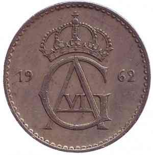 Монета 50 эре. 1962,73 год, Швеция. (АП) Полтава