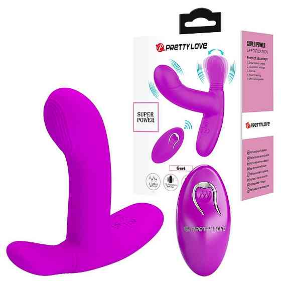 Вибратор PRETTY LOVE - Geri Purple, 12 vibration functions 3 licking settings Wireless remote contro Sex Aura Киев