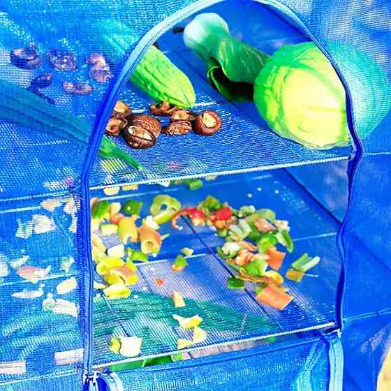 Складная сушилка для рыбы, грибов, сухофруктов на 5 ярусов 100х50х50см / Сетка для сушки рыбы и фруктов Киев