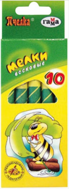 Крейда кольорова воскова "Гамма" 10кол 261102 "Бджілка" 8мм, шт Київ - фото 1