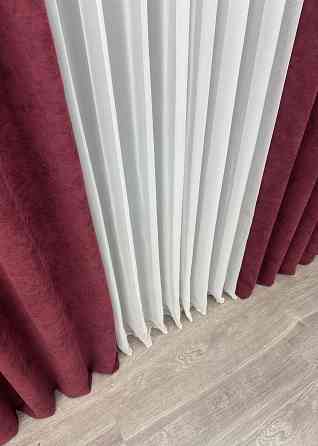 Шторна тканина мікровелюр Petek YL колір бордовий 1712ш Київ