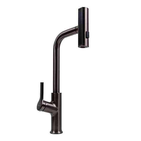 Кухонний змішувач з поворотним аератором VALESO TH37 PVD чорний Коломыя