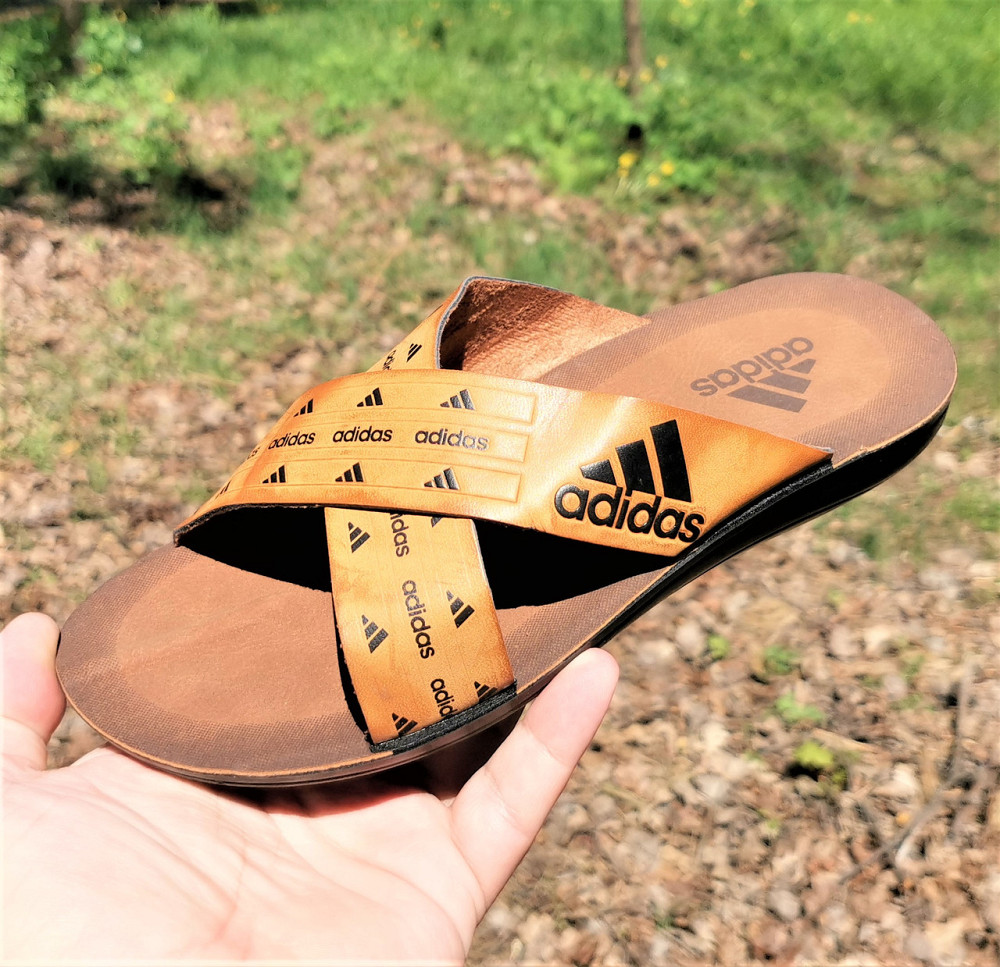 Мужские Шлёпанцы Тапочки Adidas Сланцы Рыжие Адидас ( размеры: 40,41,42,43,44,45) Днепр - изображение 8