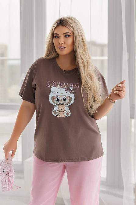 Трендова футболка жіноча з принтом Labubu Little Wild Київ - фото 8