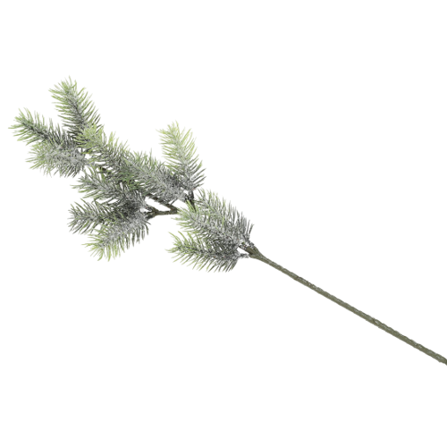 Декоративна ялинкова гілка в інею, 45см Житомир - изображение 1