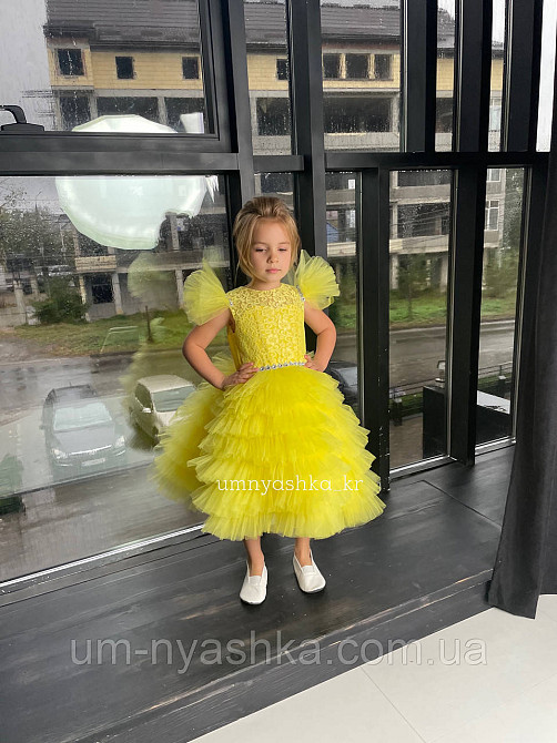 Желтое нарядное платье на девочку костюм Солнышко, Цыпленок, Уточка, Одуванчик Кривой Рог - изображение 3