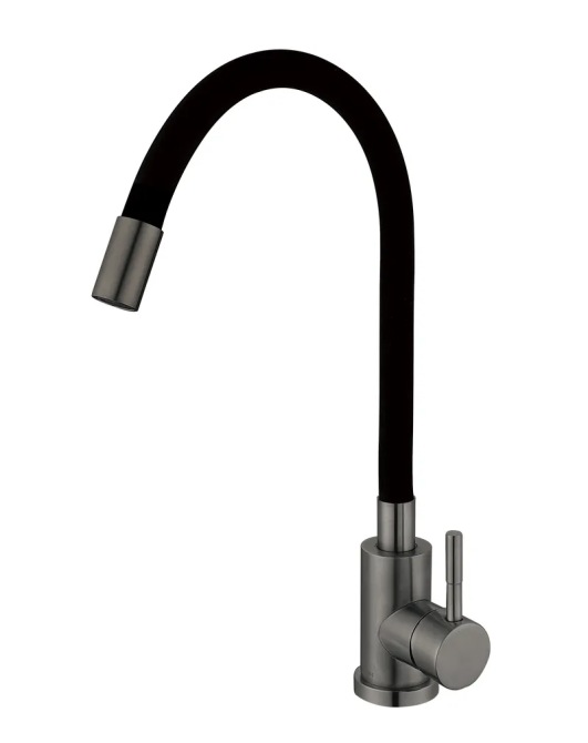 Змішувач для кухні Mixxus SEO-011 Graphite Refl.Black із силіконовим виливом (MI6566) ( 14354 ) ( Графіт ) Харків - фото 1