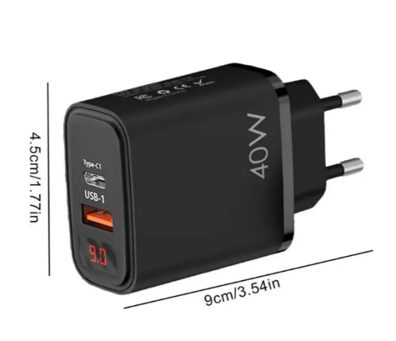 СЗУ Сетевое зарядное устройство PD PKG050 40W QC3.0 LED Днепр