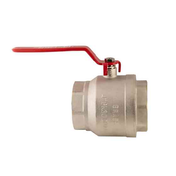 Кран кульовий Koer KR.214 - 4" FF ГГВ (ручка "важіль" червона) (KR4952)   ( 23184 ) Харків