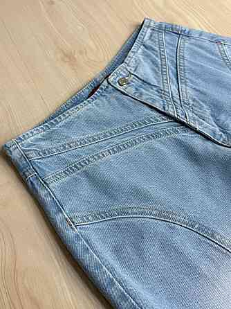 Джинси жіночі Jeandia 369 straight fit на кокетці зі швами рвані блакитні, блакитний, 34, 34, 68 см, 96 см Київ