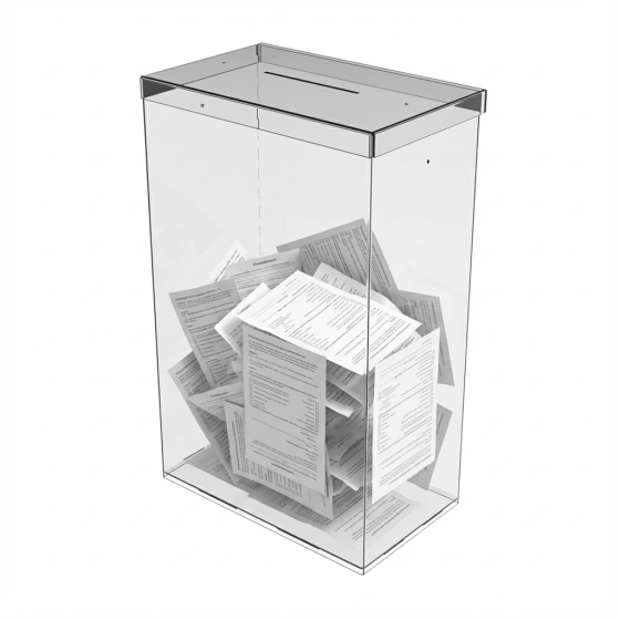 Ящик EKOSTAR без замка для сбора денег 400x150x250 мм. Объем 15 литров Киев