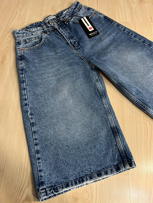 Шорти жіночі джинсові Mikaletta 9713 бермуди довгі світло-сині, світло-синій, 25, 25, 70 см, 97 см Київ - фото 3