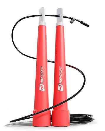 Скакалка Hop-Sport Crossfit з пластиковими ручками HS-P010JR червона Київ