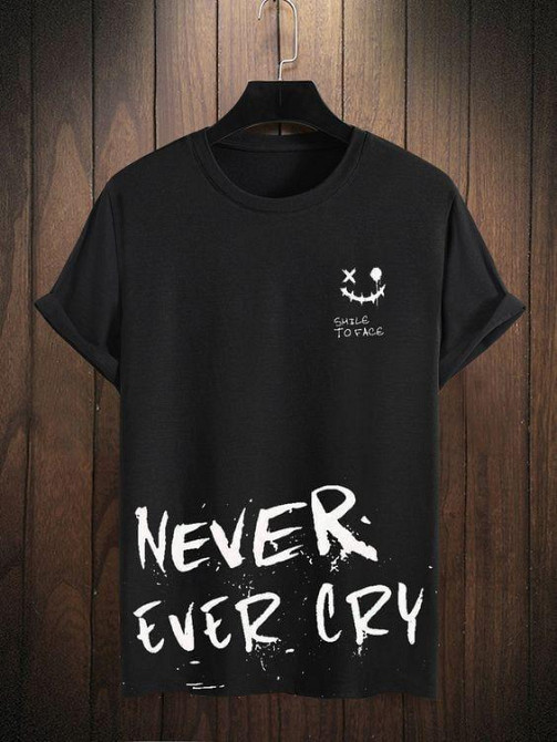 Футболка чоловіча с принтом  44 Чорний 2634326225 Дніпро - фото 1