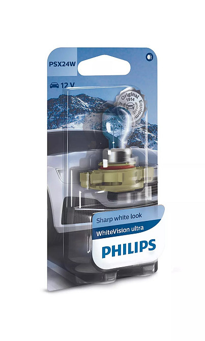 Галогеновая лампа PHILIPS 12276WVUB1 PSX24W 55W 12V WhiteVision ultra +60% (3300K) B1 Харків - фото 1