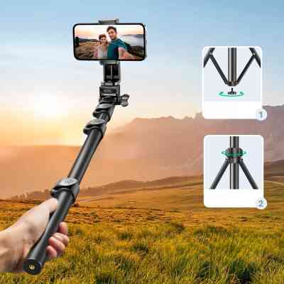 Штатив Ugreen LP680 Selfie Stick Tripod with Bluetooth Remote Black (15609) Вінниця