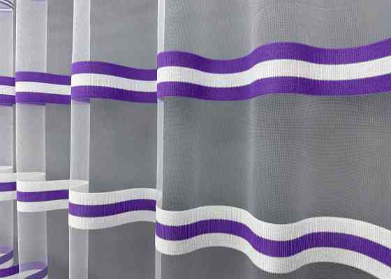 Тюль фатин смуги Колір фіолетовий з білим 1770т Київ