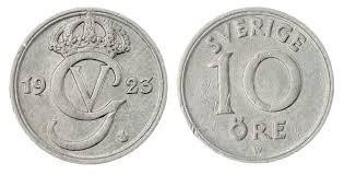 Монета Швеція 10 ере 1923 Швеция Полтава - изображение 1