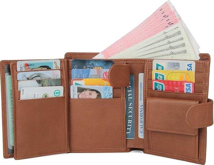 Портмоне чоловіче Vintage 14534 з натуральної шкіри Коричневе Київ - фото 9