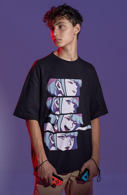 Футболка з аніме принтом Аніме Вінтаге Спекіал Манга оверсайз (S/M/L) Чорний AnimeJ1072 Дніпро - фото 1