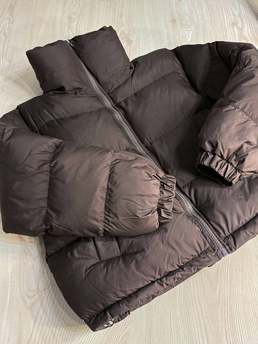 Куртка женская Haiziyuan 2603 оверсайз пуффер с воротником-стойкой коричневая, коричневый, M Киев - изображение 11