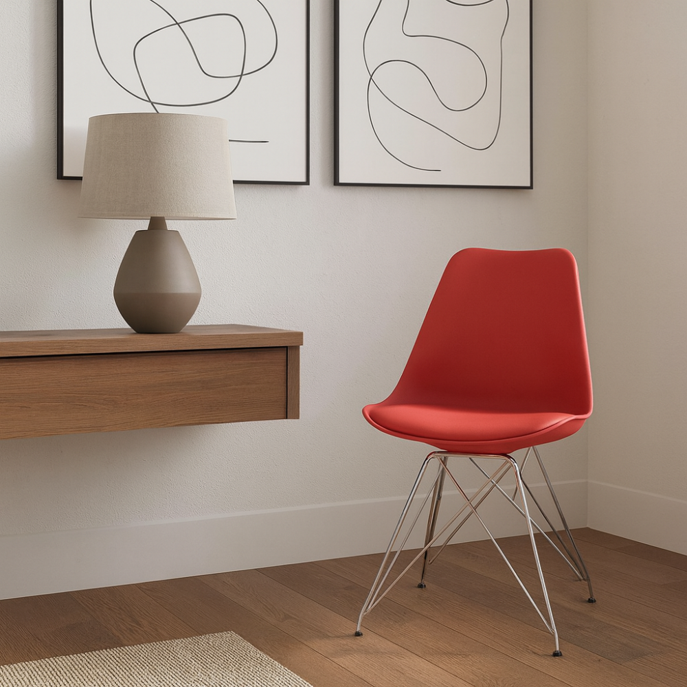 Стілець Тауер С пластиковий червоний Дніпро - фото 1