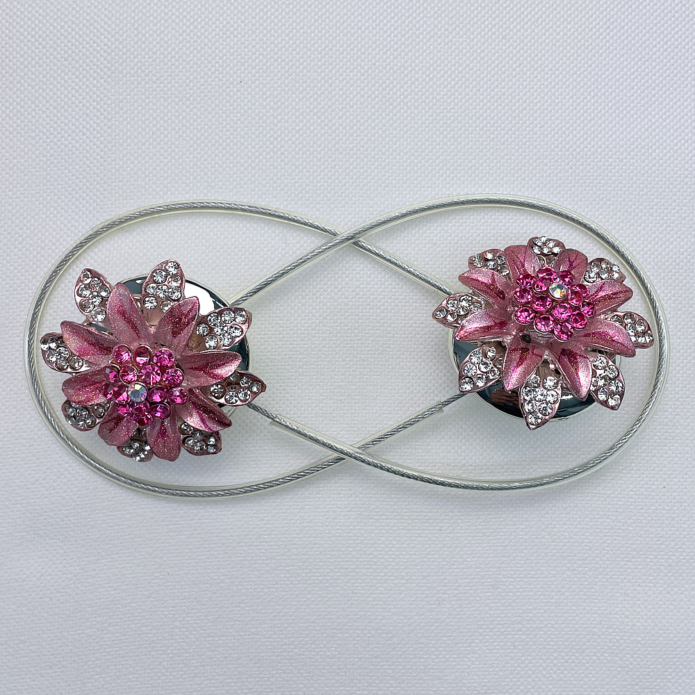 Магніти для штор та гардин "Flowers" набір 2 шт Рожевий (81-195) Київ - фото 5