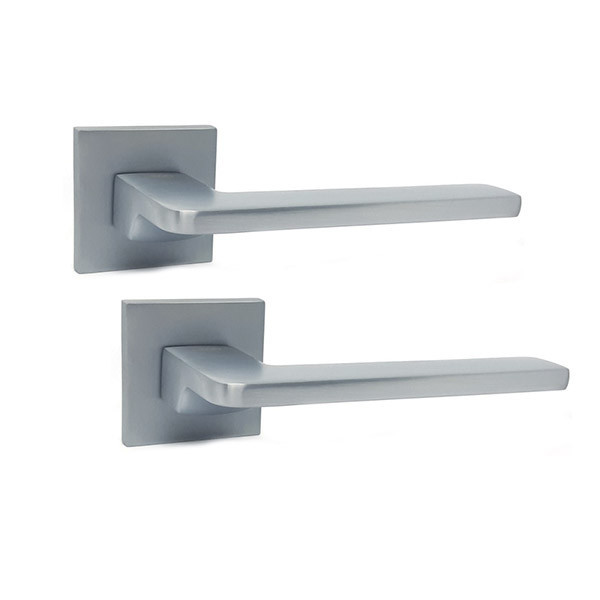 Ручка для дверей на квадратній розетці Кедр Ультра 21.220 MCP Хром матовий Київ - фото 1