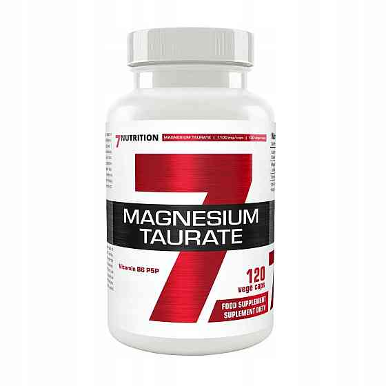 Таурат магнію + Вітамін B6 7 Nutrition Magnesium Taurate 736 mg + B6 5 mg 120 caps Луцьк