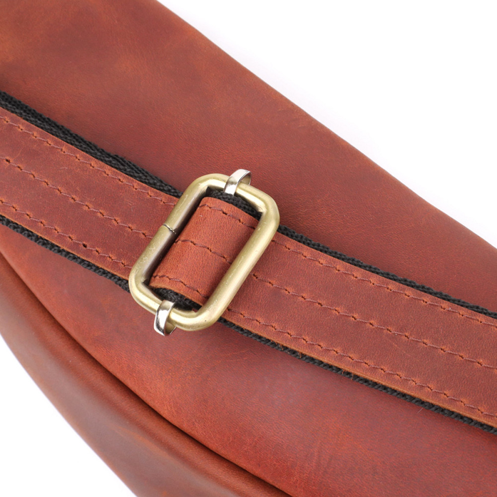 Бананка для чоловіків відмінної якості з натуральної шкіри вінтажної шкіри Shvigel 23140 Рудий Київ - фото 5