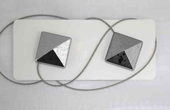 Магніти для штор і гардин (207м) Квадрат набір 2 шт Сріблястий (81-118) Київ