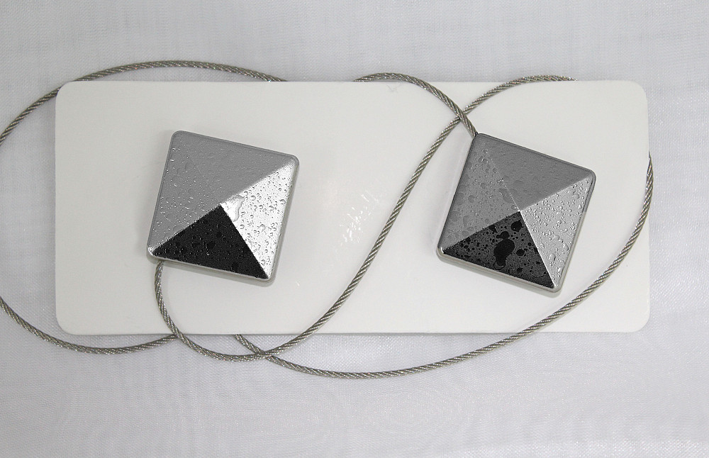 Магніти для штор і гардин (207м) Квадрат набір 2 шт Сріблястий (81-118) Київ - фото 4