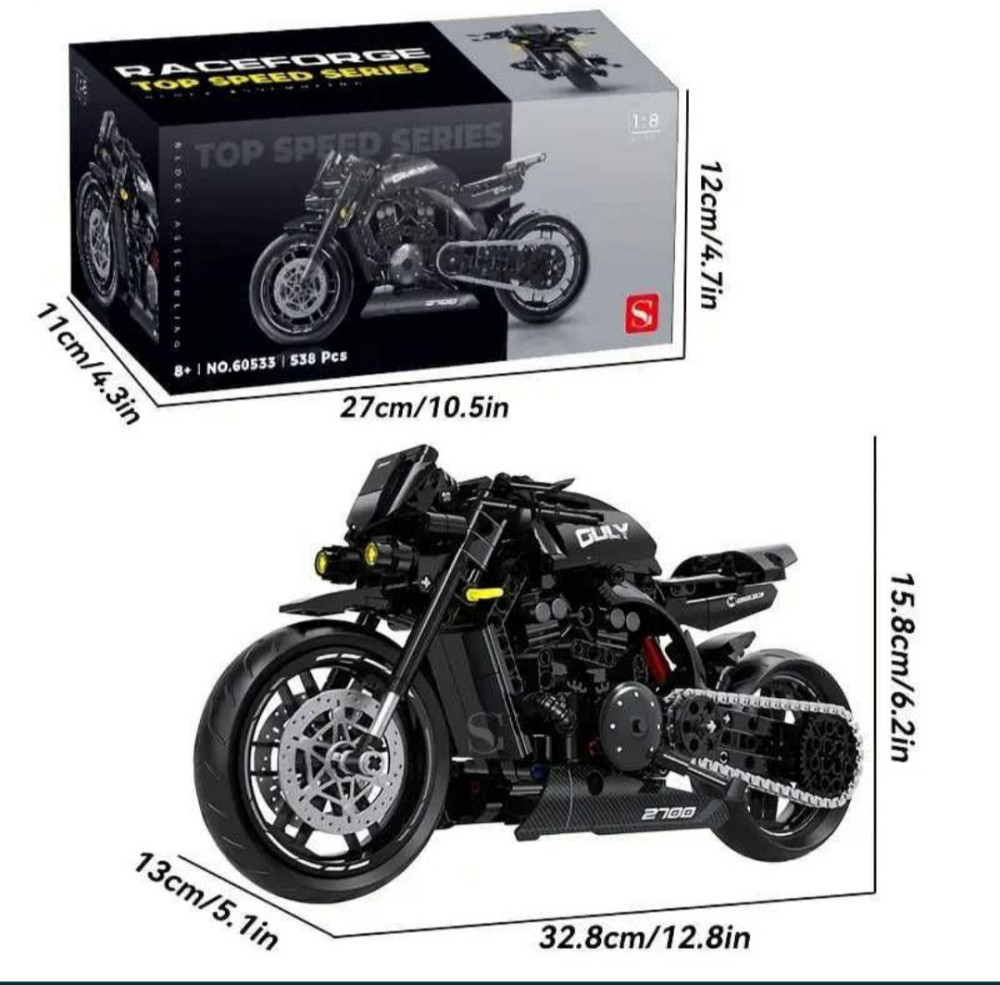 Конструктор мотоцикл Harley Davidson 586 деталей | Сумісний з LEGO | Байк для дорослих та дітей Київ - фото 3