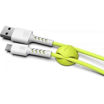 Дата кабель USB 2.0 AM to Micro 5P 1.0m Soft white/lime Pixus (4897058531176) Вінниця