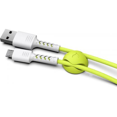 Дата кабель USB 2.0 AM to Micro 5P 1.0m Soft white/lime Pixus (4897058531176) Вінниця - фото 4