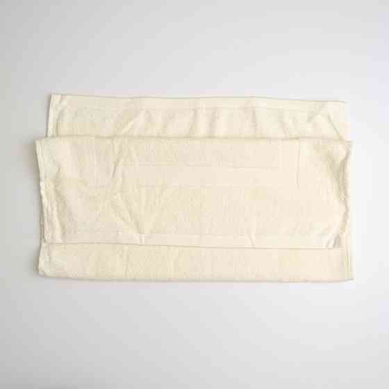 Махровое полотенце для ног с прямоугольником GM Textile 50х70см 380г/м2 (Ваниль) Сумы