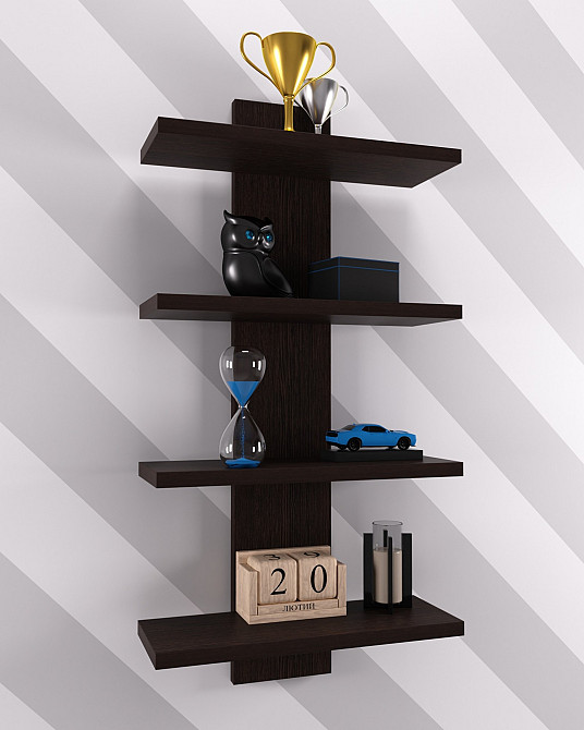 Полиця навісна ПН-5, Венге Магія, 350/140/700 Львів - фото 3